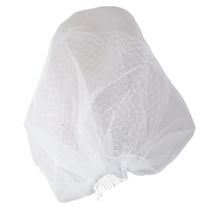 Elegant Fascinator Wedding Veil Soft Mesh Face Cover Lightweight Bridal Hairpiece For Ceremony