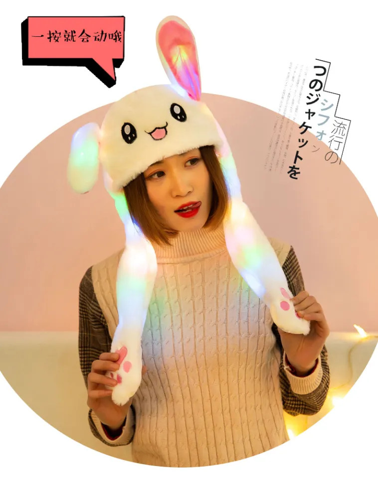 TikTok Bunny Hat Hair Band Cute Rabbit Ear Cap Kids Girls Hat Tik