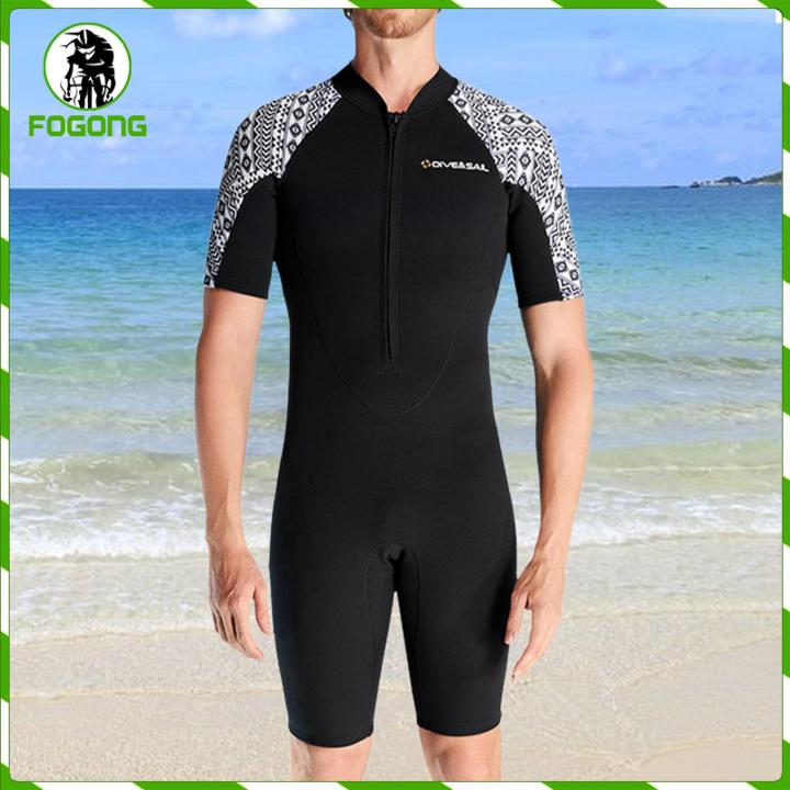 Fogong Shorty Wetsuit Keep Warm 3mm Neoprene Front Zip Dive Wet Suit
