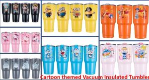 SG Cartoon Themed Vacuum Insulated Tumbler Stainless Steel Thermal Flask Mug Cup 900ml Big Capacity