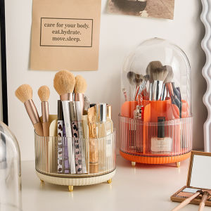 Makeup Brush Storage Rotatable Large-capacity Multi-function Compartmentalized Pen Holder Lipstick Transparent Dressin Mothers Day Gift