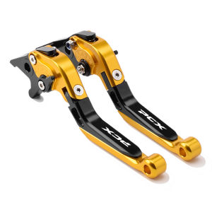 For Honda PCX160 PCX150 PCX125 ABS/CBS/STD 2014-2025 Motorcycle Folding Extendable Brake Clutch Levers PCX Accessories CNC Aluminum Handle Brake Lever with PCX logo PCX 150 PCX 160 125