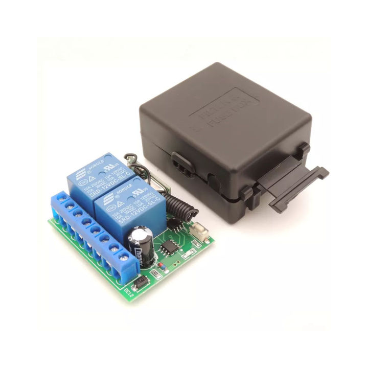 WenQia RF 433MHz Wireless Remote Controller DC 12V 10A 2channel Relay ...