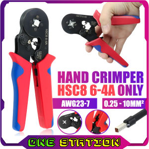 HSC8 6-4A Crimping Tool Wire Stripper Crimp Connector Plier Cable Wring Crimper Ferrule Crimping Pliers 0.25-10mm2 ONLY