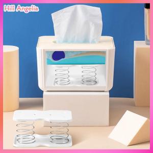 [Hill Angelia] Creative Spring Holder Tissue Box Automatic Lift Spring Loaded Tissue Box Tissue Spring Bracket Car Tissue Box Spring Holder