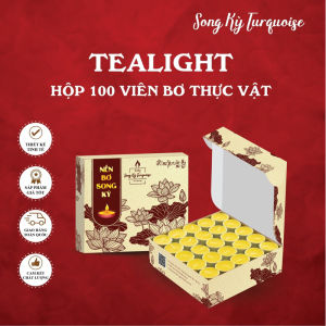 Tealight Hộp 100 Viên - Cháy 3– 4 Giờ Không Khói Đen Không Gây Mùi Khó Chịu - Nến Bơ Đang Phật - Nến Bơ Song Kỳ
