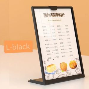 A4 Restaurant desktop display billboard milk tea shop menu price sign advertisement display board holder L-Shape
