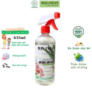 Xịt Lau Đau Năng Hữu Cơ Mas.Clean Hương Sả Chanh Chai Nước Xịt Lau Bếp Và Các Bề Mặt Như Bàn Kính