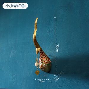 THAILUCKY ช่อฟ้าติดพนัง ไม้แกะสลักพญานาค สีทอง ติดกระจก ของตกแต่งรีสอร์ท โรงแรม สไตล์โบราณ จัดส่งฟรี