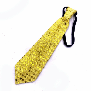 SPARAK Battery Powered LED Luminous Tie Dot Print Colorful Sequins Glowing Tie Creativity Lightweight Men Women Necktie Party Accessories