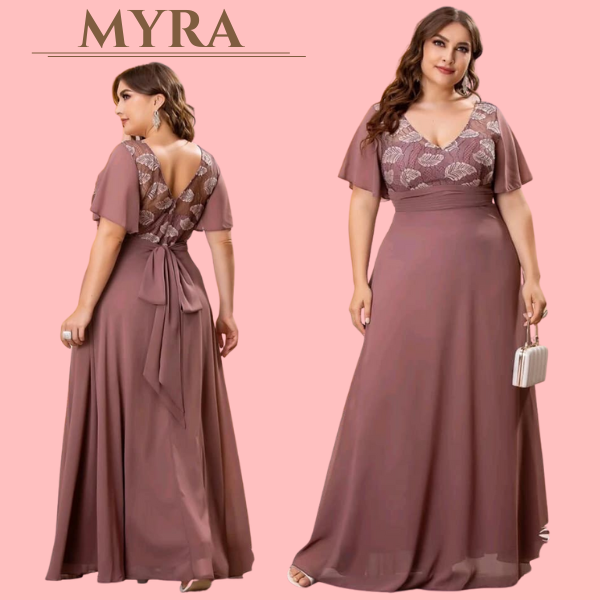 Fats Curves MYRA FORMAL DRESS maxi dress wedding dress ninang dress Lazada PH