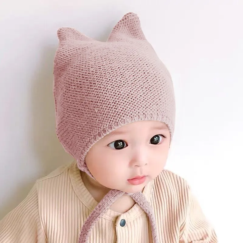 Warm Baby Knitted Hat Funny Autumn Winter Toddler Ear Protection Skullies  Cap Crochet Bonnet Cute Monster Infant Boy Girl Beanie - AliExpress