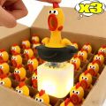 3Pcs New Keyboard Fidget Toy Yellow Chick Keyboard Keychain Creative Scream Chicken Press Button Keychains Fun Stress-relieving Toy. 