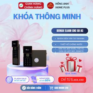 Khóa vân tay cổng sắt Demax EL608 CNC GB AC chống nước app wifi remote chính hãng công nghệ Đức