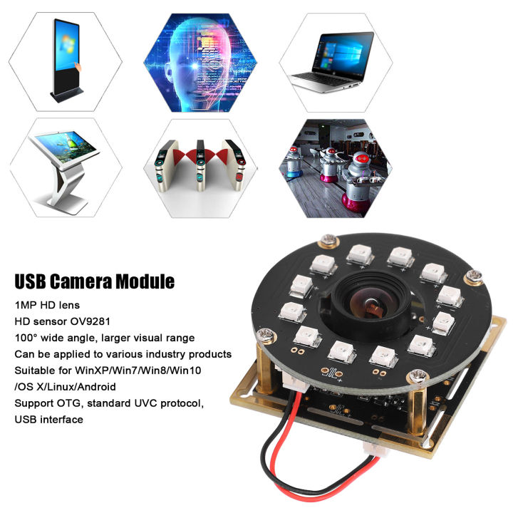 Dark Test Camera Module HD Camera Module 100° wide angle Camera Module Black and white global ...