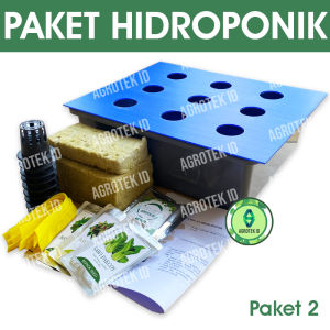 Paket Hidroponik Wick Sistem Sumbu Starter Kit Lengkap Sederhana 1 Bak