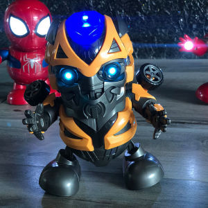 Dancing Hero Robot Toys Kids Dance Superhero Robots with Music Light Mainan BudakIron Man Avangers Ironman Robot