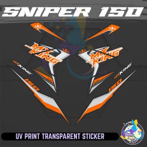 SNIPER 150 CROWN MX KING DECALS STICKER - PREMIUM UV TRANSPARENT STICKER