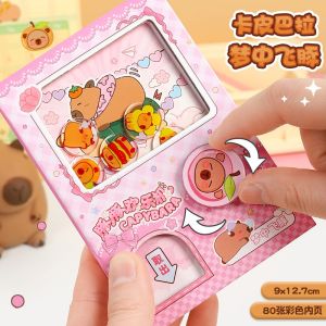 Cartoon Twist Relax Fun Notebook Twist Egg Mechanism Notepad 160 Color Pages Journal Book Fun Stationery Pocket Book