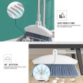 Broom and Dustpan Set, Standing Brooms with Dustpan Combo with Extendable Long Handle,Lobby Kitchen Broom Upright Cleaning Set. 