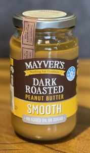 MAYVERS 100% Natural No Added Oil & Sugar Gluten Free Dark Roasted Smooth HI-OLEIC Peanut Butter {VEGAN} 375gm - Australia [EXP: 23 June 2026]
