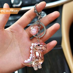 【PCWFKef】 พวงกุญแจอะคริลิครูปการ์ตูนน่ารักรูปไดโนเสาร์พวงกุญแจจี้รูปสัตว์ทำจากอะคริลิคคุณภาพสูงของขวัญสำหรับผู้หญิงผู้ชาย