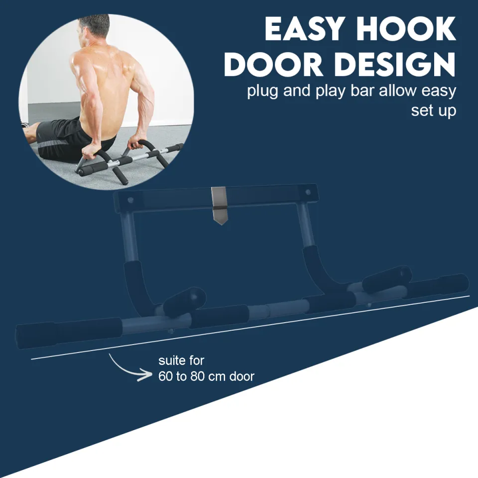 Iron Gym Door Gym Pull Up Bar Adjustable Grip Positions No Door
