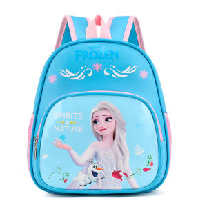 Childrens schoolbag boys and girls cartoon schoolbag Princess backpack kindergarten pupils breathable ultra-light protection spine backpack