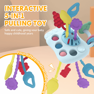MINIFELE 262 Milk Bottle Pull String Activity Toy Teething Function Multicolor Infant Montessori Toy Sensory Development Push and Pull Toys Montessori