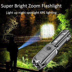 Powerful LED Tactical Flashlights Rechargeable USB 18650 Waterproof Zoom Fishing Hunting LED Flashlight