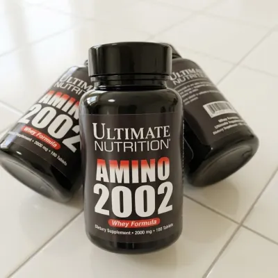 Suplemen Ultimate Nutrition Amino 2002 Formula Whey 100 Tablet pendukung meningkatkan massa otot penambah tenaga menurun lemak tubuh