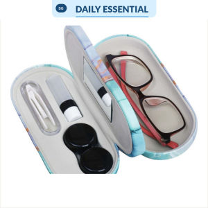 【DAILY ESSENTIAL】 2 In 1 Spectacle Case / Double Layer Multi-Function Contact Lens Case / Dual Use Portable Case Holder