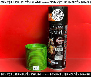 🌿 [MÀU MỚI] SƠN XỊT SAMURAI KUROBUSHI – MÀU 76 XANH LÁ SHOGUN (400ML) 🌿