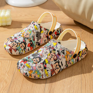 [Free Shipping] WomenS Thick-Soled Clogs New Summer Outdoor Sandals Non-Slip With Graffiti Design Perfect For The Beach