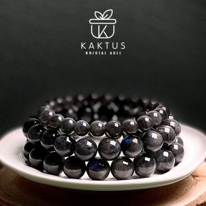 KAKTUS Kristal Asli Black Labradorite Crystal Bracelet