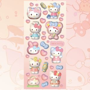 Pelekat✨3D卡通咕卡贴纸 Guka Sticker 萌趣卡通镭射贴纸DIY手账装饰收藏 Cute Cartoon Holographic Sticker Journal Decoration Scrapbook Stationery