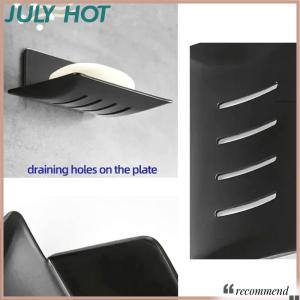 [JULYHOT] ถาดรองสบู่สำหรับห้องน้ำที่วางสบู่ที่วางสบู่ที่ระบายน้ำติดผนังกล่องถาดใส่สบู่