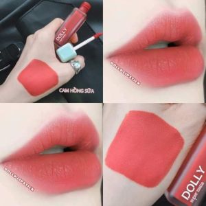 Son kem lì Dolly Super Matte chất lượng cao <Màu Nâu Nude> son kem lì không chì bền màu lâu trôi