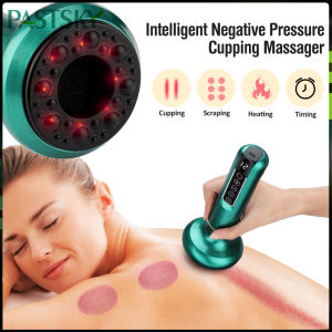 Afdeal Electric Cupping Machine Massager Guasha Scraping EMS Vibratings Heating Vacuum Cans Suction Cup LCD Display Anti-Cellulite Body Massager Muscle Dredge Meridian Relieve Fatigue Body Massager