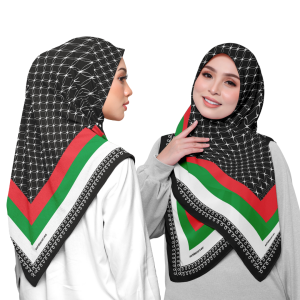 Hijab Segi Empat Motif Palestina Jilbab Voal Motif Palestine