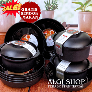 12Pcs Gratis sendok ramen series isi 6piring bulat 6manglkuk tutup terlaris bebas BPA