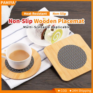 Kitchen Table Mat Heat Resistant Wooden Placemat Washable Drink Cup Coasters Home Kitchen Pot Pad Non-slip Dish Placemat