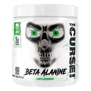 JNX Sports The Curse! Beta Alanine Powder 300g Caffeine-Free Unflavoured Pre Workout for Gym Strength & Endurance Expiry 2029