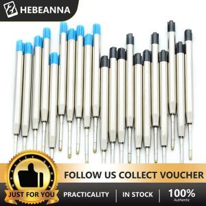 hebeanna 10 Pcs blue ink parker style standard 1.0mm ballpoint pen refills nib medium