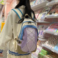 กระเป๋าเป้ Backpack กระเป๋าแฟชั่น ดีไซน์เรียบง่าย กระเป๋าหนังสือ พร้อมช่องใส่ของ ขนาด 36 x 17 x 27 cm มีหลายช่อง เป้สะพายหลัง กระเป๋าเป้นักเรียน. 