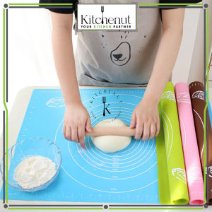 Kitchenut 1pc Nonstick Silicone Pastry Mat Extra Large with Measurements Flour Rolling Scale Kneading Dough Pad