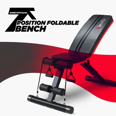 (FITNET) Gym Bench - 5/7/8 Position Foldable Home Gym Bench / JDX-005 / Universal Five-Position /Workout / Gym Quality / Fitness / Strength Building / Strengthen Back / Muscle Toning Equipment / jt (Self-Assembly - 6 Months Local SG Warranty)