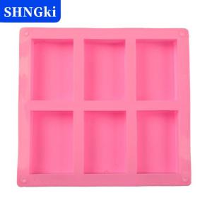 [COD] 🔥🔥🔥SHNGki Khuôn xà phòng silicon hình chữ nhật 6 ô cho khuôn làm xà phòng trang trí tự làm