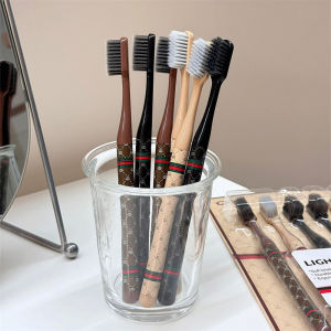 VIVOLILV 🦷จัดส่งจากประเทศไทย🦷แปรงสีฟันขนนุ่ม 1เซ็ต6ชิ้นพร้อมกล่อง แปรงฟันผู้ใหญ่ แปรงสีฟันโรงแรม แปรงสีฟันขนนุ่มถ่านไม้ไผ่ความหนาแน่นสูง บรรจุเป็นรายบุคคล หัวแปรงนุ่มพิเศษ