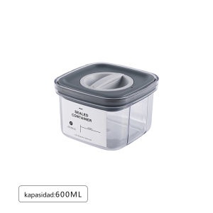 Airtight Food Container with Knob Switch Leakproof Kitchen Storage Box for Cereals Grains Milk Powder Candies Chips